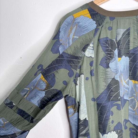 Anthropologie TINY Ivy Blouse Drawstring Bottom Green Size M EUC - Picture 12 of 12